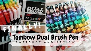  my dream pen! | 96 tombow dual brush pen swatches and reviews | inkbycate