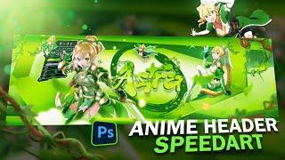 Leafa Anime Header Tutorial/Speedart in Photoshop | FREE PSD AT 50 Likes! 🈯