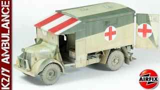 New Airfix Austin K2/Y Ambulance in desert scheme - painting and weathering (1:35 scale model kit)