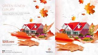 Real Estate Ad Poster Design | Real Estate Poster | Poster Design | Photoshop Tutorial