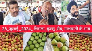 July 26, 2024 शिमला, किन्नौर, कुल्लू सेब के होलसेल भाव Delhi Apple market price #apple #applemarket