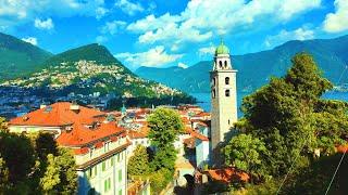 Lugano Switzerland Walking Tour 4k60 FPS | The Most Beautiful Swiss Towns