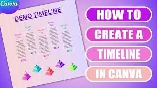 How to make a TIMELINE in Canva - (Easy Tutorial)