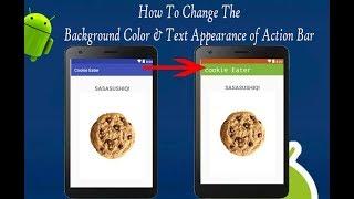 How to Change Action Bar Background Color and Title color | Android App Development video#15