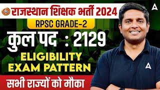 RPSC  2nd Grade New Vacancy 2024 | Total Post - 2129 | RPSC - Eligibility Criteria, Exam Pattern