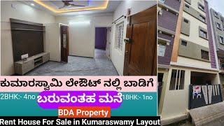 VC1210:- Kumaraswamy layout Rental Income Building For Sale BDA Property