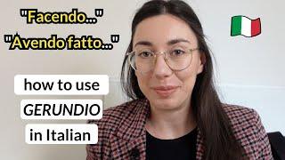 How to use Italian mood GERUNDIO in daily conversation B2 (Subtitles)