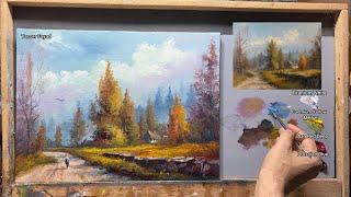 How I Paint Landscape Just By 4 Colors Oil Painting Landscape Step By Step 101 By Yasser Fayad