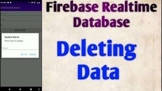 Delete Data in Firebase Realtime Database