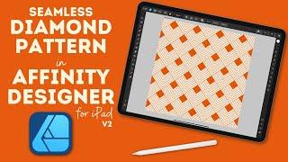 Affinity Designer for iPad V2 Surface Pattern Design Tutorial | Seamless Diamond Pattern