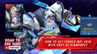 HOW MUCH /DIAMONDS FOR FRANCO MPL SKIN "QUANTUM VANGUARD" IN MPL SURPRISE BOX EVENT | MLBB