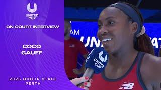 Coco Gauff On-Court Interview | United Cup 2025 Group A