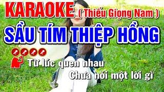 SẦU TÍM THIỆP HỒNG Karaoke Song Ca Thiếu Giọng Nam ( Song Ca Cùng Nguyệt Nguyệt ) - Tình Trần Organ