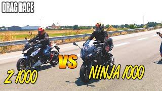 Kawasaki Ninja 1000 vs Kawasaki z1000  | Drag race