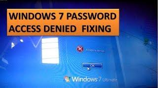 Password Access Denied windows 7 Fixing #kottakkal IT#