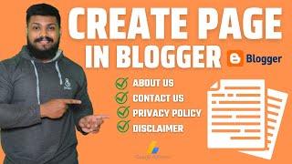 How to create pages in blogger | how to make pages in blogger | blogger pages |100% adsense approval