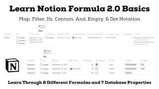 Learn Notion Formula 2.0 Basics - Map, Filter, Ifs, And, Empty & Dot Notation