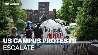 Protesters demand US universities cut ties with Israel