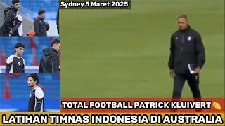 LATIHAN PERDANA TIMNAS INDONESIA DI AUSTRALIA‼️PATRICK KLUIVERT PIMPIN LATIHAN PAKAI BAHASA BELANDA