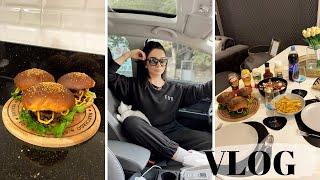 VLOG |EVDEYİZ|GÜNÜN MENÜSÜ HANDMADE BURGER NUSRET SALATASI| DETAYLI CİLT BAKIMIM‍️| ÜTÜLER