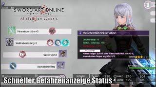 Schneller Gefahrenanzeige Status Guide | Sword Art Online: Alicization Lycoris