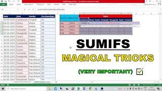 SUMIFS Magical Tricks | Excel SUMIFS Function | SHIVAM EDUCATION WORLD