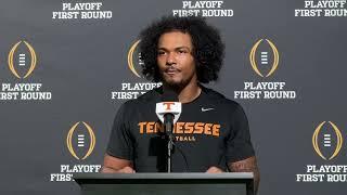 Tennessee LB Arion Carter Talks OSU Offense, Run Game | College Football Playoffs - Monday