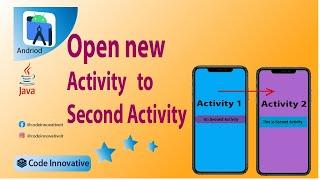 How to Open a New Activity  To Second Activity With a Button in Android Studio -2024