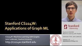 Stanford CS224W: Machine Learning with Graphs | 2021 | Lecture 1.2 - Applications of Graph ML