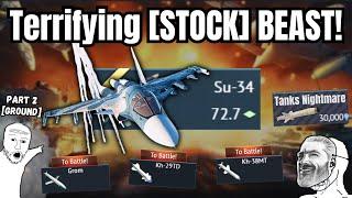 Ground BOMBING with [STOCK[ Su-34!| The BEST Strike Aircraft in War Thunder! (I'm not joking)