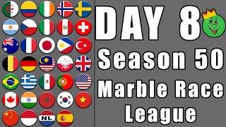 Marble Race League Season 50 Day 8 Marble Race in Algodoo / Marble Race King