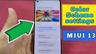 MIUI 13 color scheme settings for Xiaomi Mi 11 Lite phone | display colors