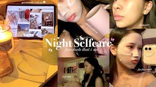 NIGHT SELFCARE vlog ⋆˚𝜗𝜚˚⋆ || products i’m using, skincare, bodycare ️