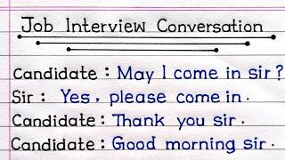 Job Interview Conversation In English | Job Interview Questions And Answers | Job Interview |