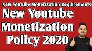 New Youtube Monetization Policy 2020 | Youtube Monetization Criteria | Youtube Partner Program 2020