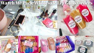 MAKING + PACKAGING WHOLESALE LIP GLOSS ORDERS | WHOLESALE LIP GLOSS VENDOR | ENTREPRENEUR LIFE