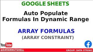 How To Use Array Formula With Array Constraint | Google Sheets