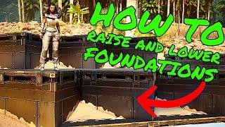 How To RAISE and LOWER Foundations in Ark Survival Ascended!!! ASA Tips and Tricks