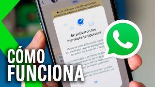 MENSAJES TEMPORALES de WHATSAPP: QUÉ SON y CÓMO UTILIZARLOS