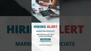 Hiring for the position of Marketing Associate for reputed company at Navi Mumbai