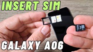 How to INSERT SIM & MEMORY CARD in Samsung Galaxy A06