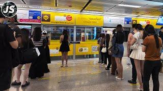 Bangkok Metro to BTS Skytrain Ride & Transfer (March 2024)