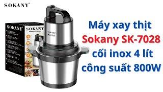 Máy xay thịt Sokany SK-7028 cối inox, dung tích 4 lít, công suất 800W