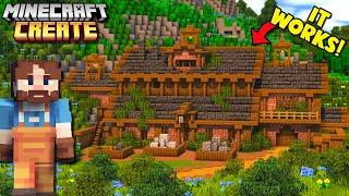 I Built A WORKING Mineshaft In Minecraft Create Mod!