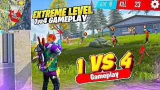 EXTREME LEVLE  Solo Vs Squad OverPowered Gameplay -  Free Fire Max