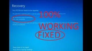 2 SIMPLE WAY TO FIX ERROR "0xc000000e" & "0xc000000F" WINDOWS BOOT FAILURE