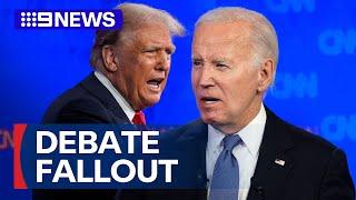 Biden resisting calls to step down after Trump debate | 9 News Australia