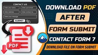 How to download pdf after form submit in contact form 7 | Download file after form submission