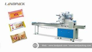 LP-250 Flow Wrap Machine Suitable For Packaging Small Cakes, Small Breads, Pastries, Sponges, Etc.