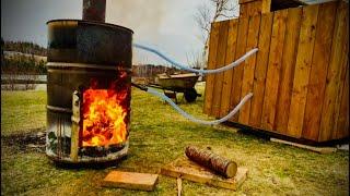 DIY: OFF GRID WOOD FIRED HOT TUB from IBC CONTAINER